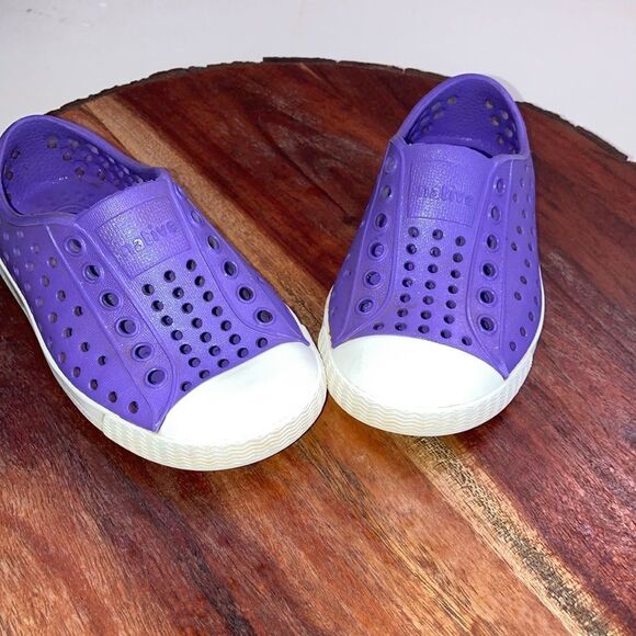 NATIVE C5 Purple Unisex Sparkling Slip Resistant Shoes - Picture 7 of 12